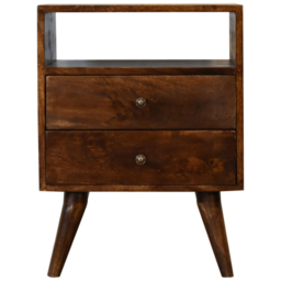 Artisan Furniture Classic Chestnut 2 Drawer Solid Wood Bedside Table - thumbnail 2