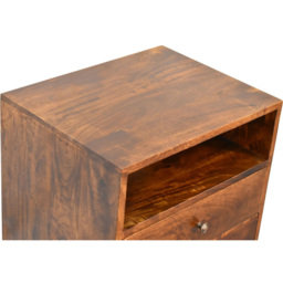 Artisan Furniture Classic Chestnut 2 Drawer Solid Wood Bedside Table - thumbnail 4