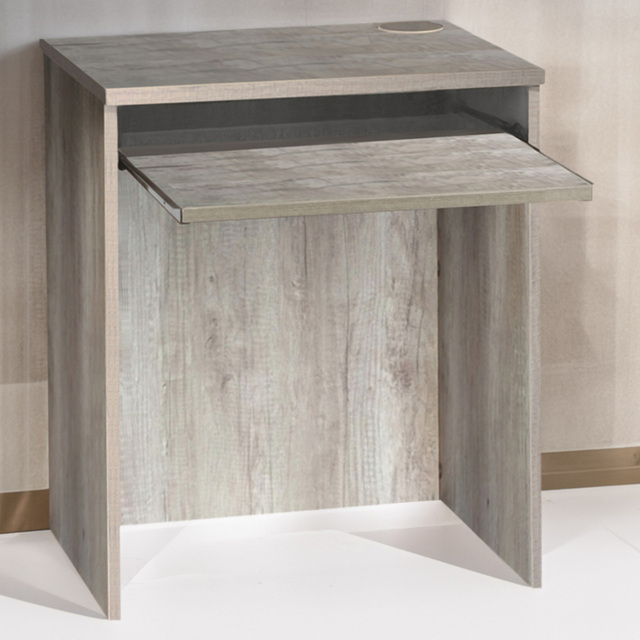 R White Cabinets Grey Small Desk with Keyboard Tray - image 1
