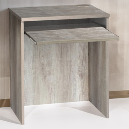 R White Cabinets Grey Small Desk with Keyboard Tray - thumbnail 1