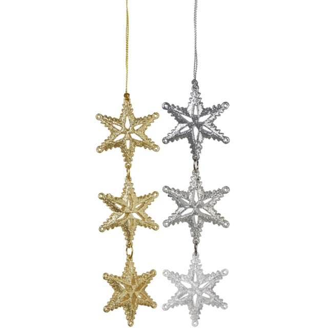 Single Sugar Wonderland Triple Star Ornament in Assorted styles - image 1