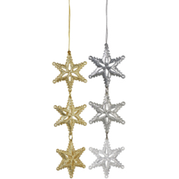 Single Sugar Wonderland Triple Star Ornament in Assorted styles