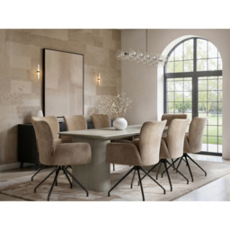 SOLACE+CO Zoya Kora Mocha Brown 8 Seater Dining Set - thumbnail 4