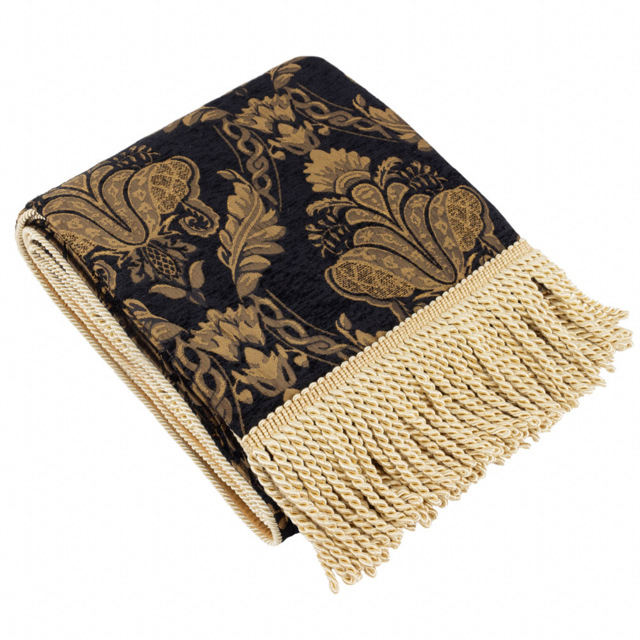 Paoletti Shiraz Traditional Jacquard Black Throw - image 1