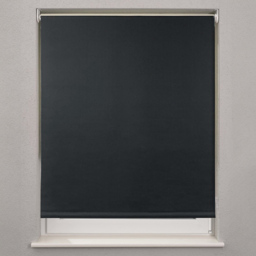 Plain Blackout Roller Blind Charcoal 90 x 165cm