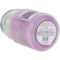 True Aroma Purple Lavender and Vanilla Scented Mason Jar Candle Large - thumbnail 4