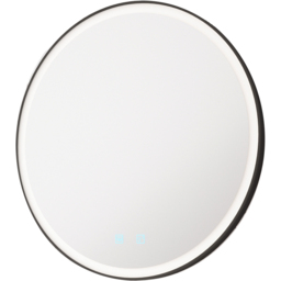 Sorrelis Galen Round Black Frame Tunable LED Mirror 600mm