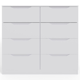 FWStyle Luno White 8 Drawer Modern Wide Chest of Drawers - thumbnail 3