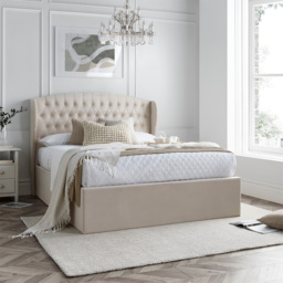Bedmaster Warwick Double Warmstone Velvet Ottoman Bed - thumbnail 2