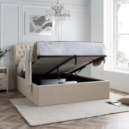 Bedmaster Warwick Double Warmstone Velvet Ottoman Bed - thumbnail 3