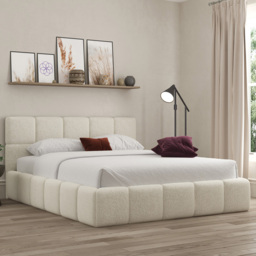 DS Living Ovella Ivory Single Cubed Ottoman Bed