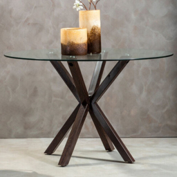 Premier Housewares Black Wood Compact 4 Seater Dining Table