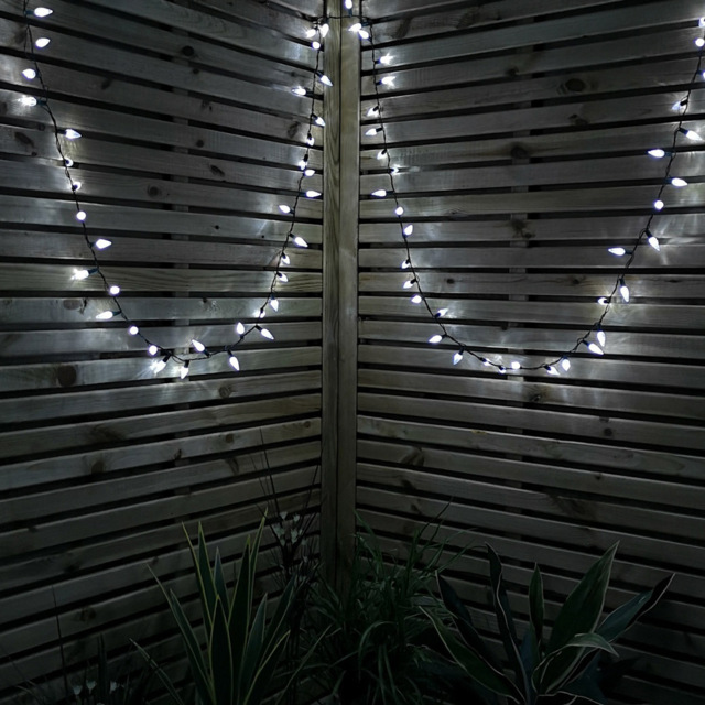 Samuel Alexander White LED Multi Action Pine Cone Christmas Lights 15m - image 1