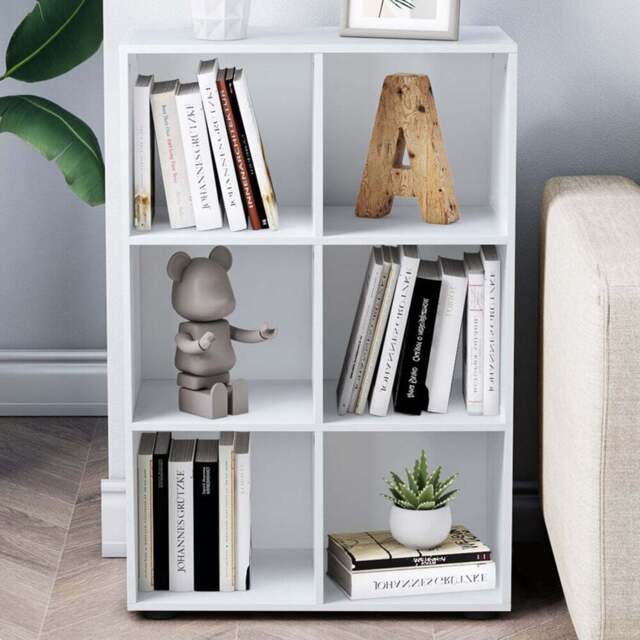Cuba White 6 Shelf Storage Unit