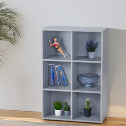 Cuba White 6 Shelf Storage Unit - thumbnail 4