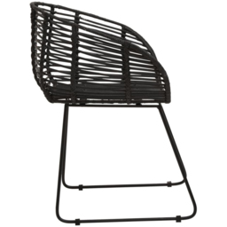 Interiors by Premier Lagom Black Rattan Round Chair - thumbnail 4