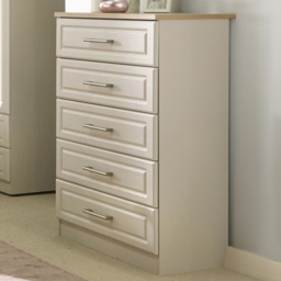 Crowndale Kent 5 Drawer Kashmir Ash and Modern Oak Chest of Drawers Ready Assembled