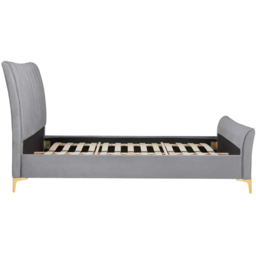 Clover Double Grey Velvet Bed - thumbnail 4