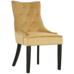 Premier Housewares Daxton Ochre Velvet Dining Chair - thumbnail 2