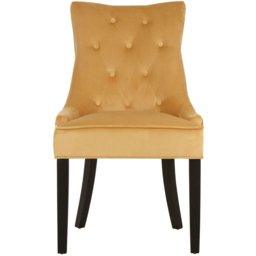 Premier Housewares Daxton Ochre Velvet Dining Chair - thumbnail 4