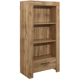 Compton Single Drawer 3 Shelf Oak Bookcase - thumbnail 2