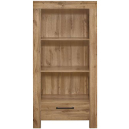 Compton Single Drawer 3 Shelf Oak Bookcase - thumbnail 3