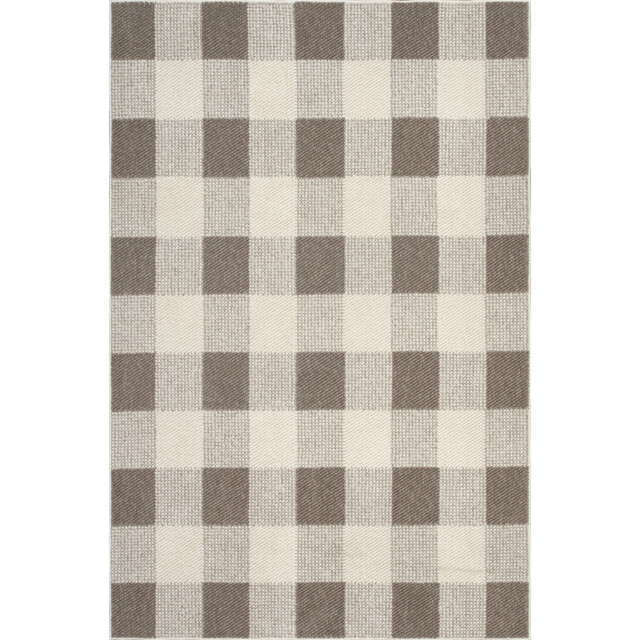 Azura Check Rug Brown 120cm - image 1