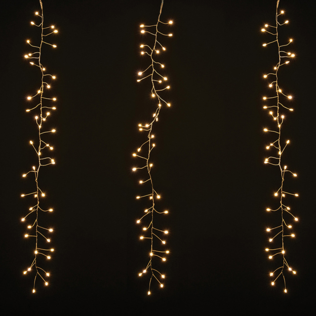 The Christmas Workshop 240 LED Waterfall Curtain String Light Warm White - image 1