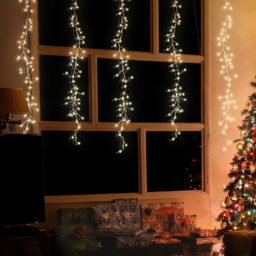 The Christmas Workshop 240 LED Waterfall Curtain String Light Warm White - thumbnail 2