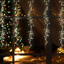 The Christmas Workshop 240 LED Waterfall Curtain String Light Warm White - thumbnail 4