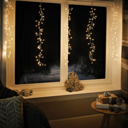 The Christmas Workshop 240 LED Waterfall Curtain String Light Warm White - thumbnail 3
