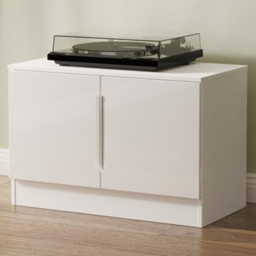 Crowndale Milan White Gloss and White 2 Door Compact Storage Unit Ready Assembled