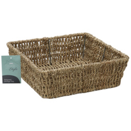 JVL Seagrass Square Storage Tray 3 Pack - thumbnail 3