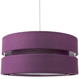 Happy Homewares 3 Tier Purple Linen Ceiling Pendant Shade - thumbnail 1