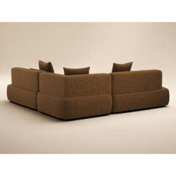 SOLACE+CO Luna 3 Seater Brown Chenille Large Corner Sofa - thumbnail 4