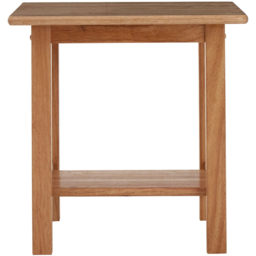 Premier Housewares Single Shelf Solid Wood Square Side Table - thumbnail 2