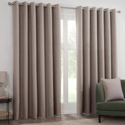 Dusk Eyelet Curtain Natural / 168cm / 229cm - thumbnail 1