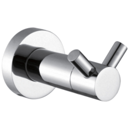 Nes Home Round Chrome Double Robe Hook 70mm