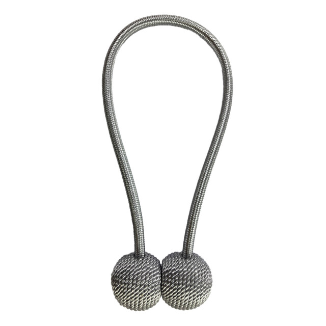 Silver Woven Ball Holdback 21cm