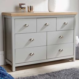 Home Source Avon Grey 7 Drawer Storage Chest - thumbnail 1