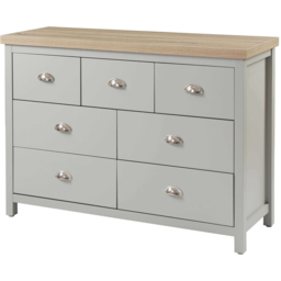 Home Source Avon Grey 7 Drawer Storage Chest - thumbnail 2