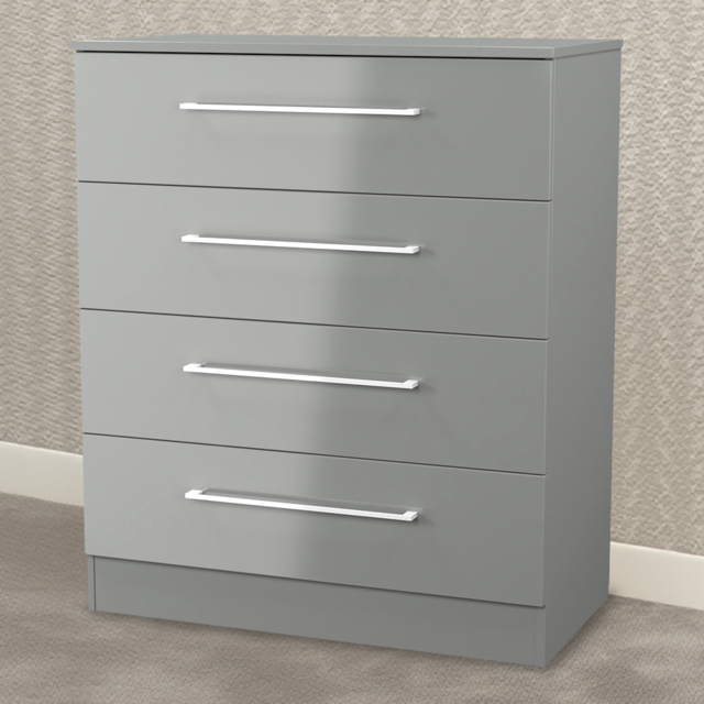 Crowndale Worcester Uniform Grey and Dusk Grey 4 Drawer Chest Ready Assembled - image 1