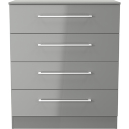 Crowndale Worcester Uniform Grey and Dusk Grey 4 Drawer Chest Ready Assembled - thumbnail 3