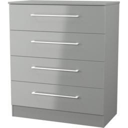 Crowndale Worcester Uniform Grey and Dusk Grey 4 Drawer Chest Ready Assembled - thumbnail 2
