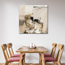 Neutral Contemporary Canvas Wall Art 95 x 95cm - thumbnail 2