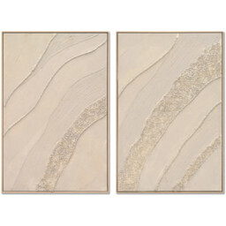 Textured Abstract Canvas Taupe
