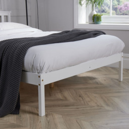 Home Source Florida White Double Low End Wooden Bed - thumbnail 3
