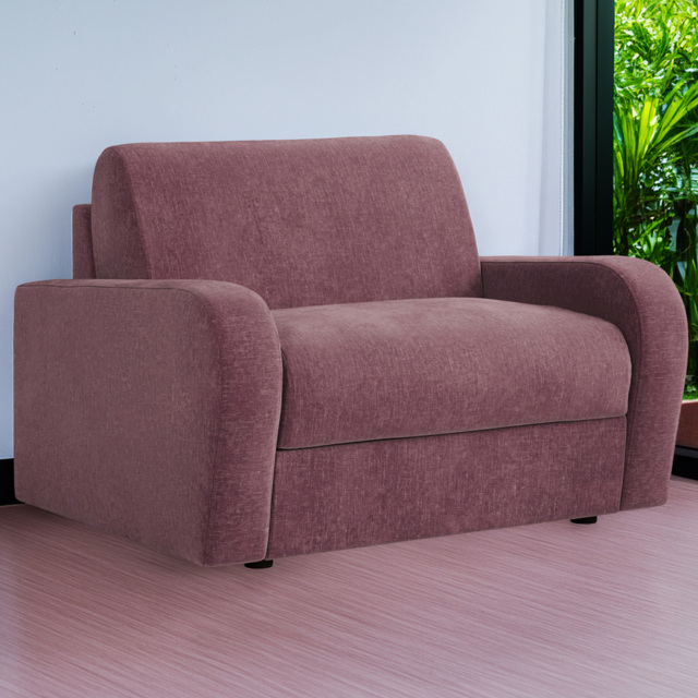 Jay-Be Deco Cosy Chenille Mauve Snuggler Sofa Bed with e-Sprung Mattress - image 1