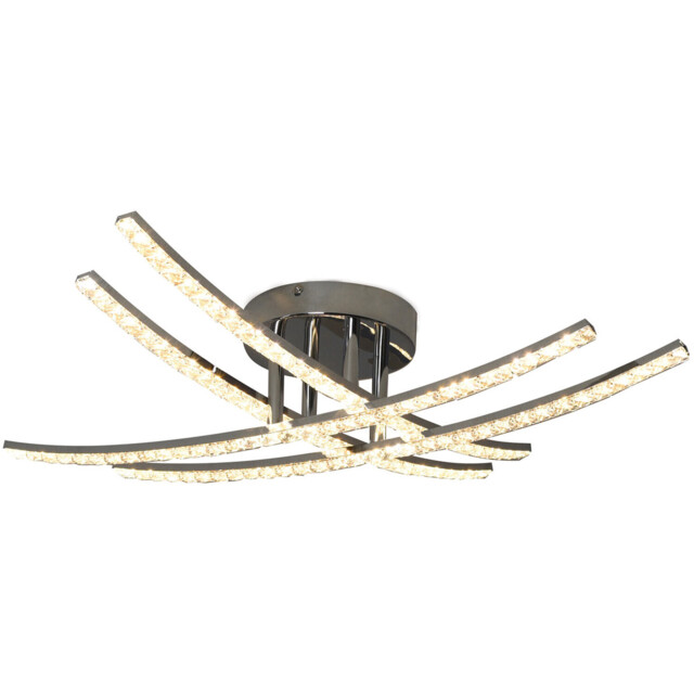 Rosie Chrome LED Flush Fitting Ceiling Light - image 1