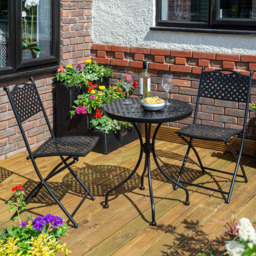 Rowlinson Havana 2 Seater Black Garden Bistro Set